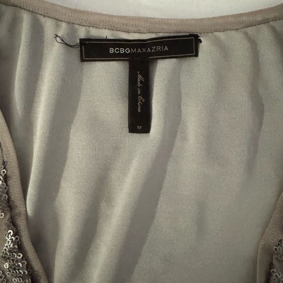 BCBGMaxAzria Silver Long Sleeve Dress - Picture 5 of 8